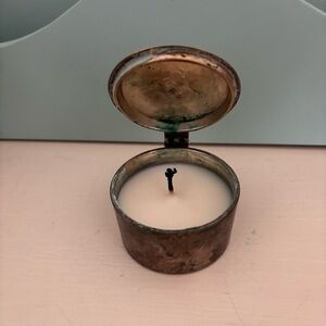 Vintage Silverplate Bougie Box Travel Candle. Sooo neat!